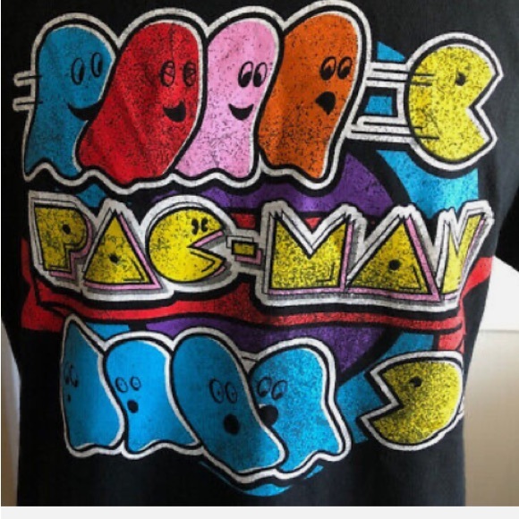 🆕 Pac-Man Pacman Gaming T-Shirt w/ Ghosts - Picture 3 of 3